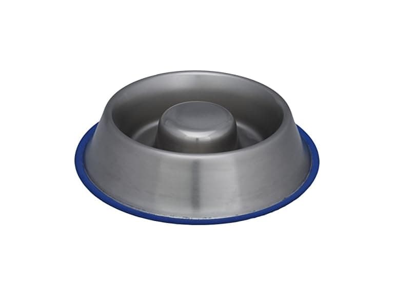 Indipets Slow Feed Stainless Steel Dog Bowl Large - Image 1