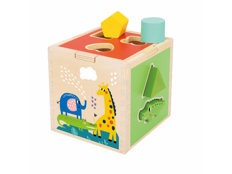 11 Pieces Wooden Animal Shape Sorter - Image 1