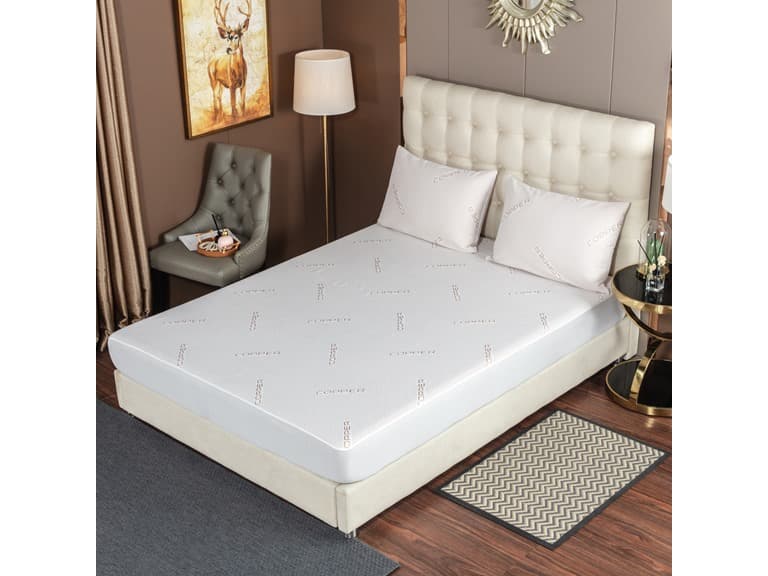 Copper Infused Waterproof Mattress Pad - Image 1