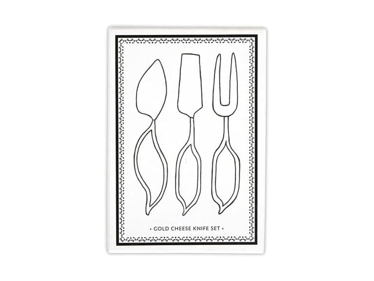 Santa Barbara Design Studio Cheese Knives 3-Piece, Gold - Image 1