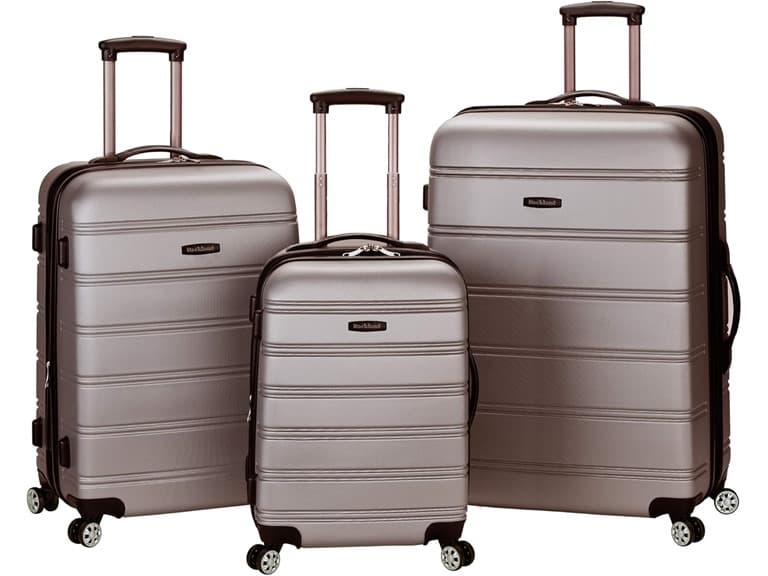 Rockland Melbourne Hardside Expandable Luggage Set, Silver (Open Box) - Image 1