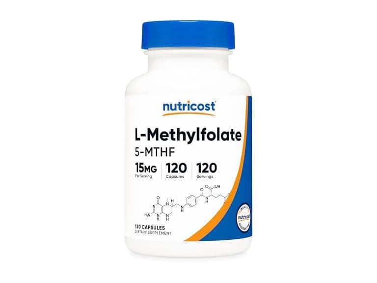 Nutricost L Methylfolate 15mg 120 Capsules - Image 1
