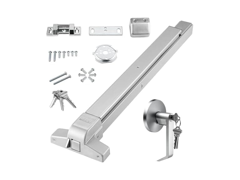 Door Push Bar Panic Exit Device, 31” Stainless - Image 1