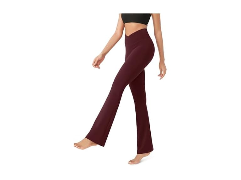 Ododos Women (M) Cross Waist Bootcut Yoga Pants - Image 1