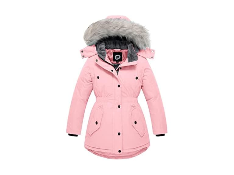 Farvalue Girls (6-7) Long Winter Coats Parka Coat - Image 1