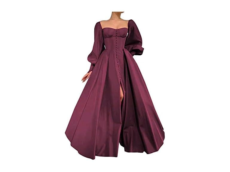 Xjizu Women (6) Long Puffy Sleeve Prom Ball Dress - Image 1
