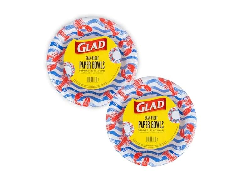 Glad Round Disposable Paper Bowls - Image 1