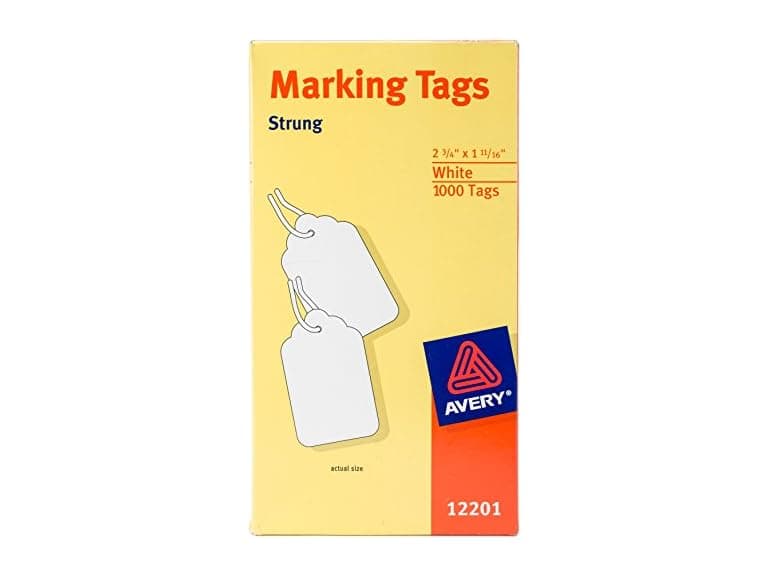 White Marking Tags, Paper, 1,000 Box - Image 1