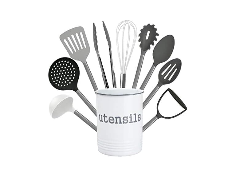 10 Pc Nylon Utensil Set with Holder - Image 1
