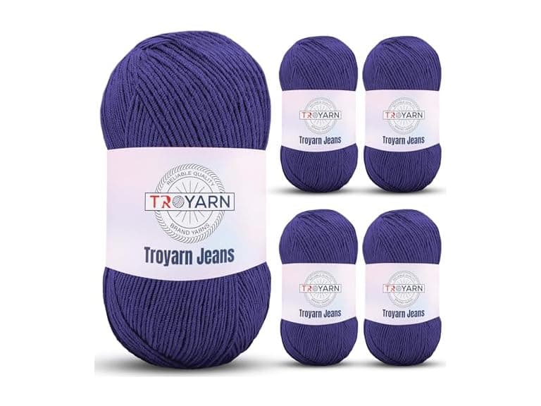 TROYARN 60% Cotton 40% Acrylic Crochet Yarn - 5 Skien - Image 1