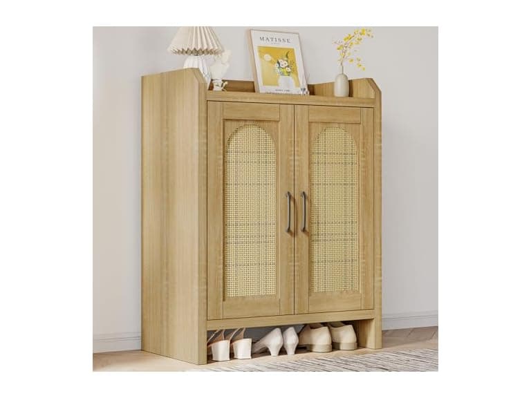 Mericonia Rattan Shoe Cabinet Storage - Image 1