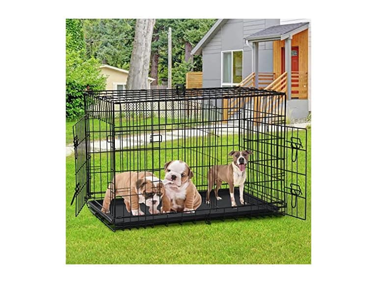 CL.Store 48 Inch Large Dog Crate Heavy Duty Double-Door - Image 1