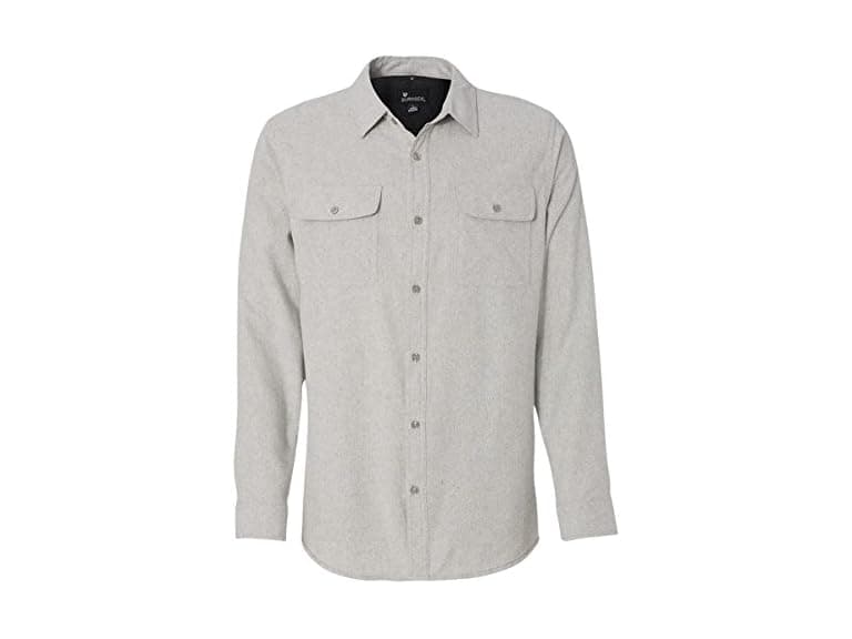 Burnside Men (S) Solid Long Sleeve Flannel Shirt - Image 1