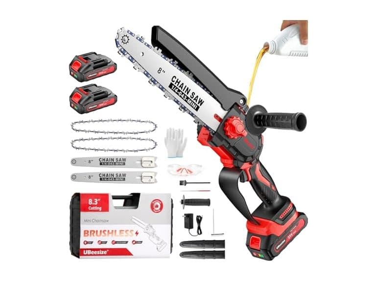 UBeesize Mini Chainsaw Cordless 8inch - Image 1