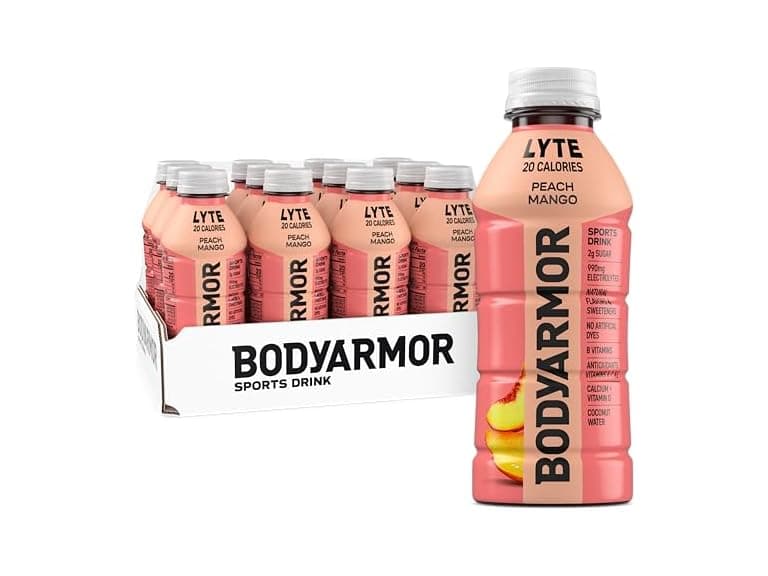 12Pk BODYARMOR LYTE, Peach Mango, Electrolyte - Image 1