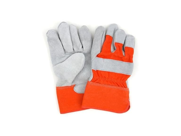 Adenna Orange Cuff Leather Palm Gloves - Image 1