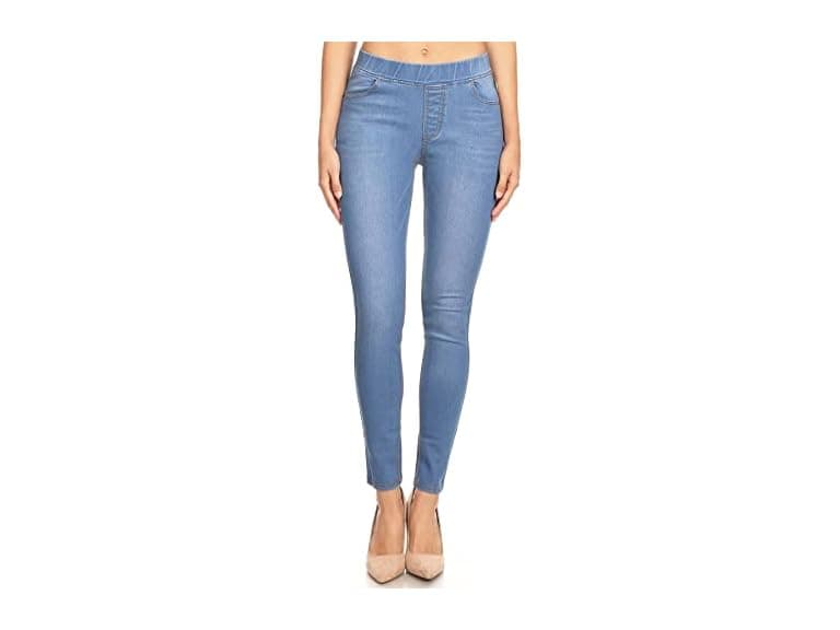 Jvini Women (L) High Waist Stretchy Pull-On Jean - Image 1