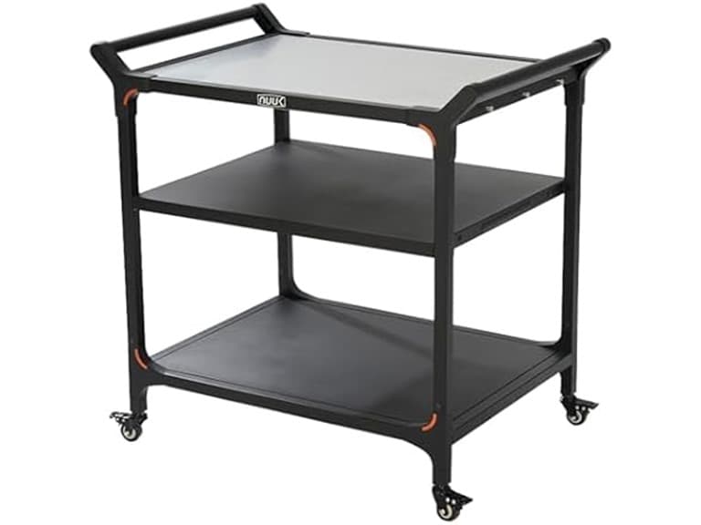NUUK PT400 24" x 32" Outdoor Prep Station - Black - Image 1
