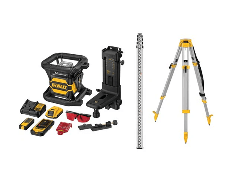 DEWALT DW080LRSK 20V MAX Tool Connect Red Rotary Laser Kit - Image 1