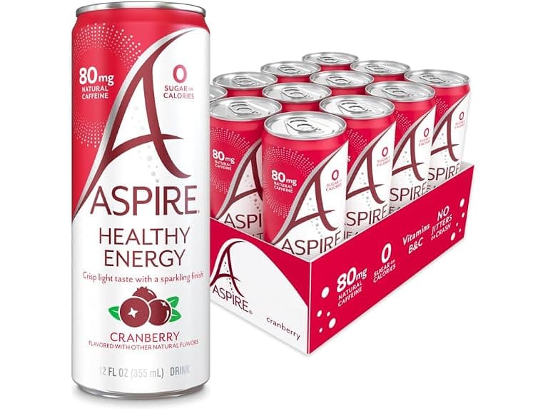 12pk ASPIRE® Cranberry, Healthy Energy Drink - Image 1