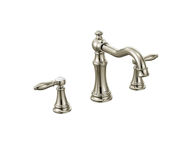 Moen Weymouth Two-Handle High Arc Roman Tub Faucet - Image 1