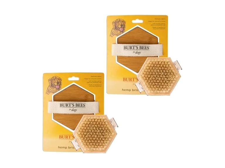 Burt's Bees for Pets Palm Brush with Hemp Bristles 2Pk - Image 1