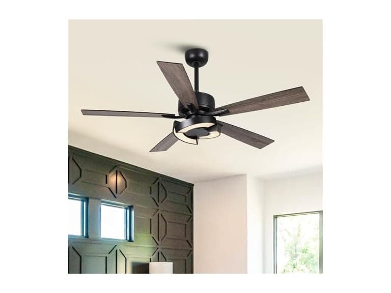 Parrot Uncle F6366BK-PU 52 Inch Ceiling Fans with Light - Image 1