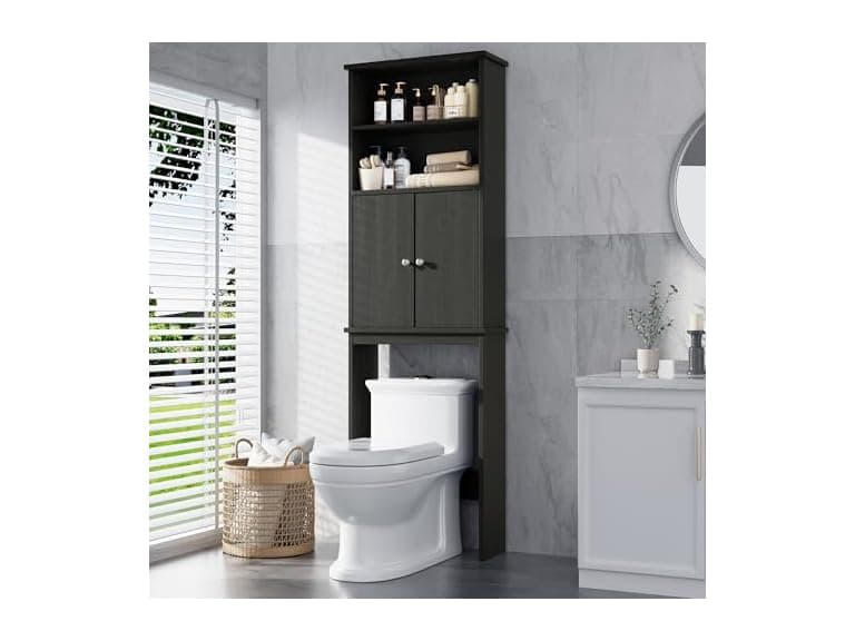 Over The Toilet Storage Cabinet Black - Image 1