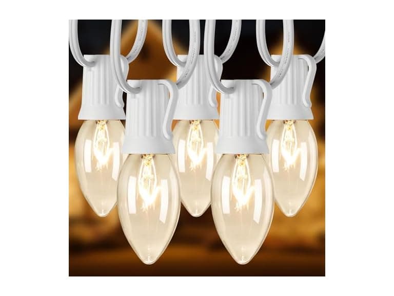 Brightown C9 Bulb Christmas String Lights Outdoor 50ft - Image 1