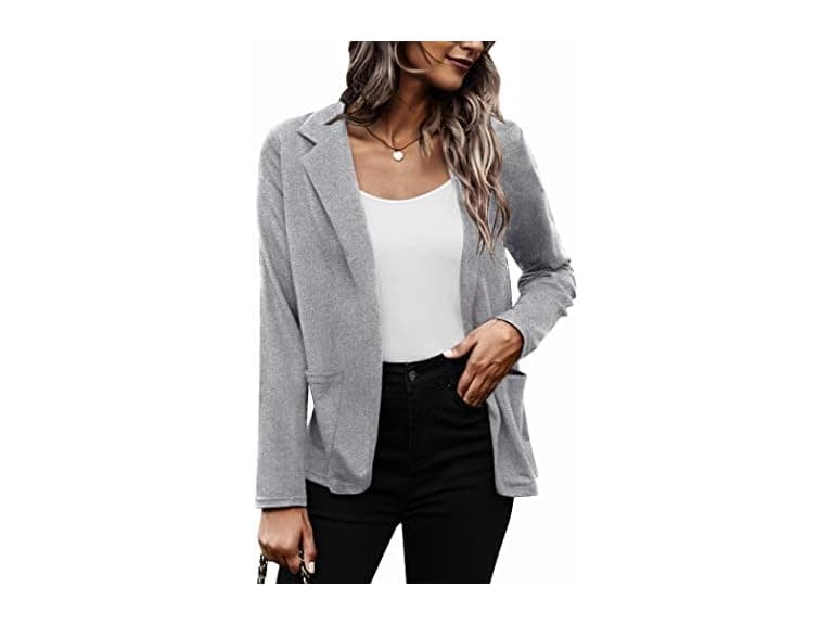 Zeagoo Women (L) Long Sleeve Blazer Open Jacket - Image 1