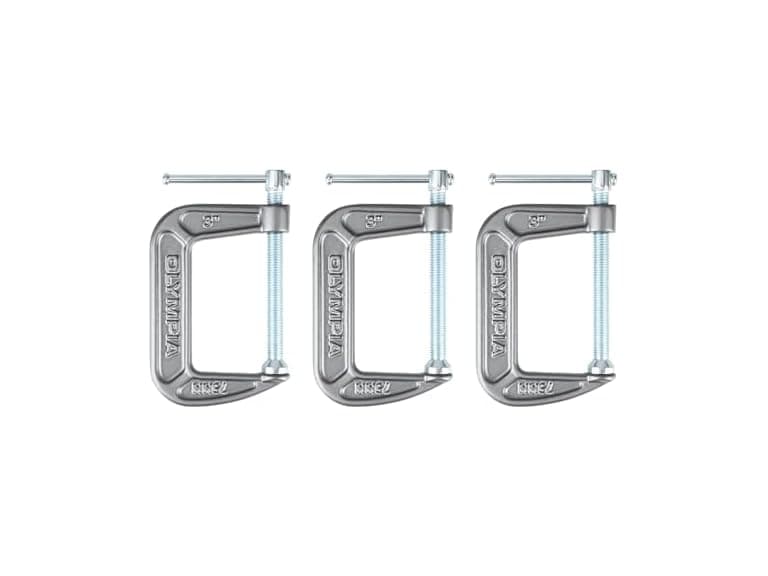 Olympia Tools Cast Iron C-Clamps 3" 3-Pack - Image 1