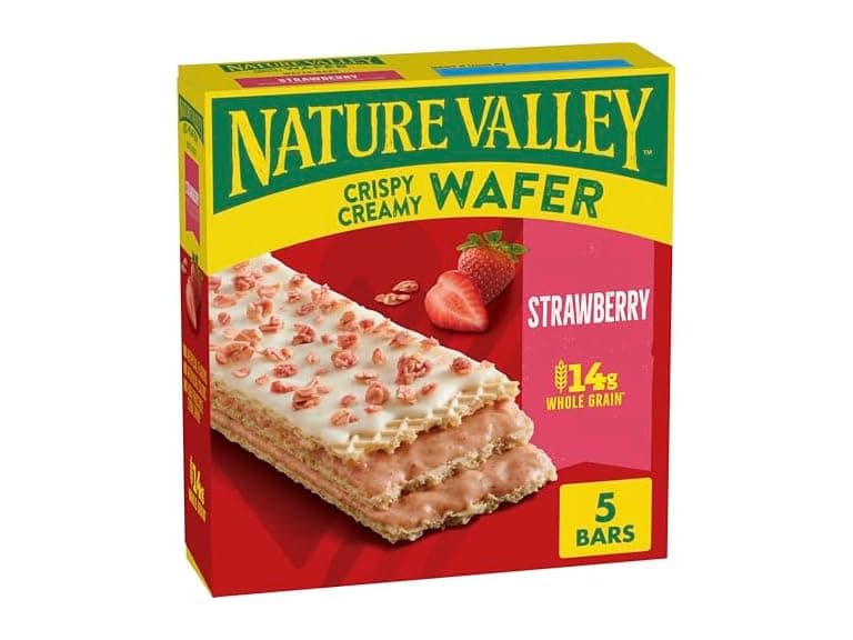 5CT Nature Valley Crispy Creamy Wafer Bars, Strawberry - Image 1