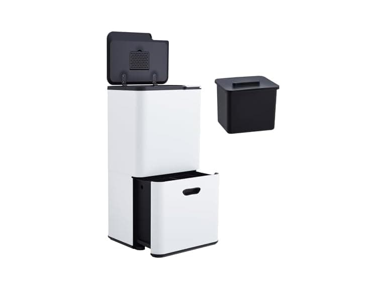 Takywep 16 Gal Dual Trash Can for Kitchen with Compost Bin - Image 1