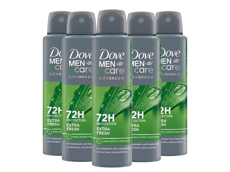 (6-Pk) Dove Men+Care Extra Fresh Spray Deodorant - Image 1