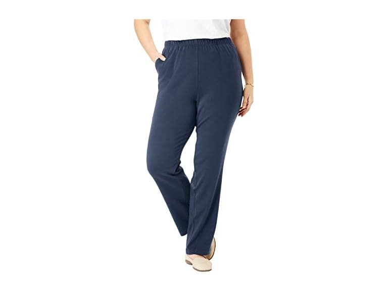 Woman Within Women (2X) 7-day Knit Pants Navy - Image 1