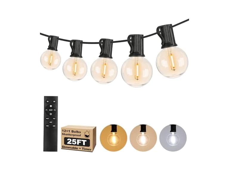 Bosceos 25FT G40 Outdoor String Lights - Image 1