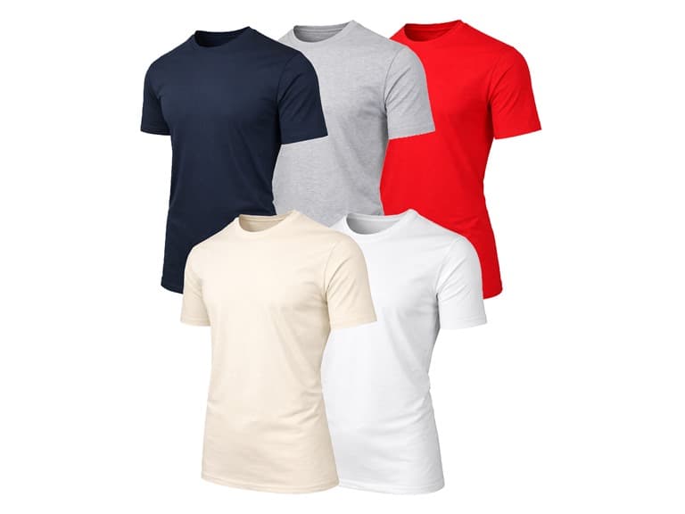 5Pk Mens S/S Crew Neck Solid Tee - Image 1