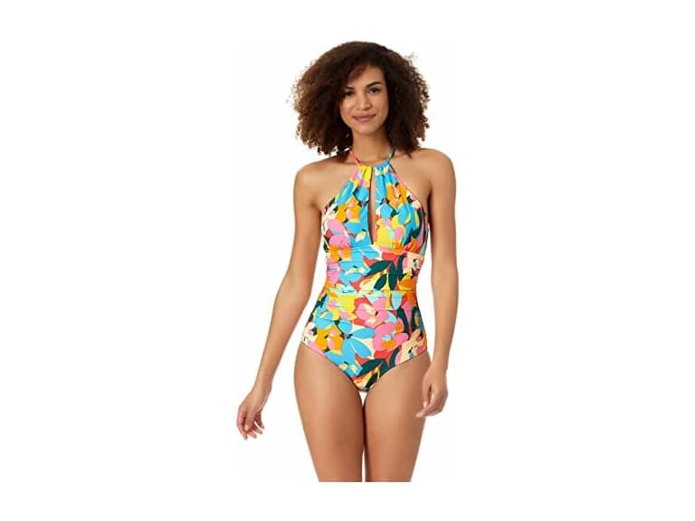 Anne Cole Women (12) High Neck Ruffle One-Piece - Image 1