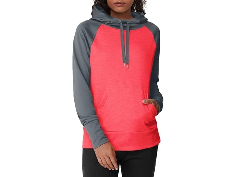 Hanes Women (S) Sport Hoodie Fresh Berry Solid - Image 1