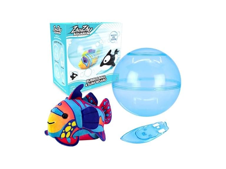zhuzhu Aquarium Bubble Ball & Surf Board with Mandarin Fish - Image 1