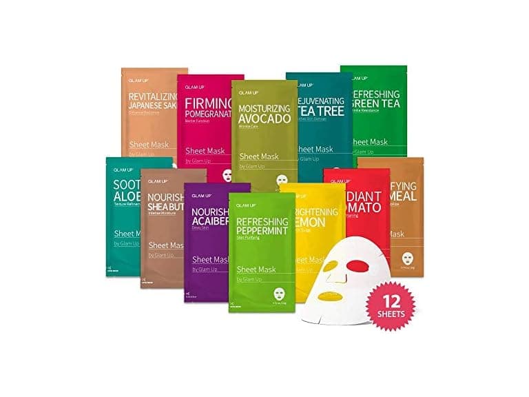 GLAM UP Premium Facial Sheet Mask 12 Com - Image 1