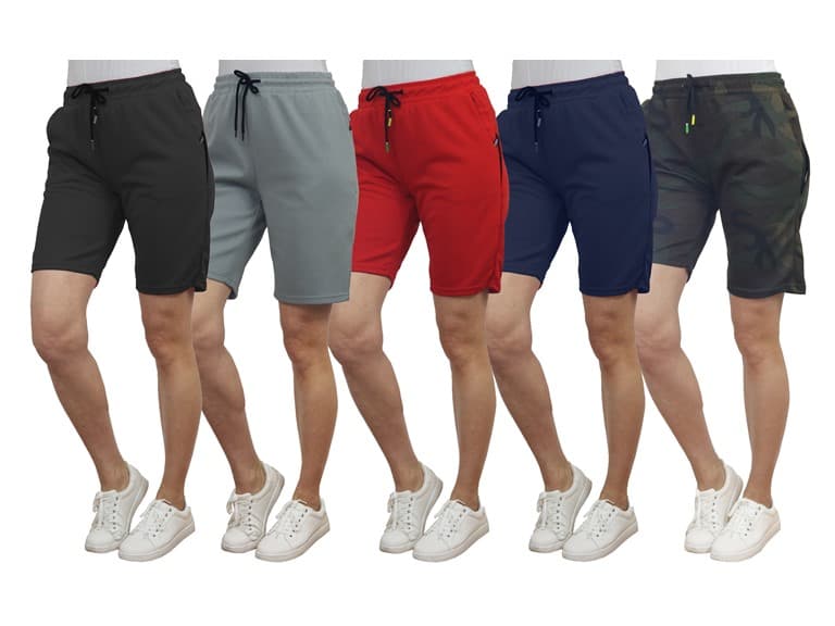 5Pk Womens Classic T/F Jogger Shorts - Image 1