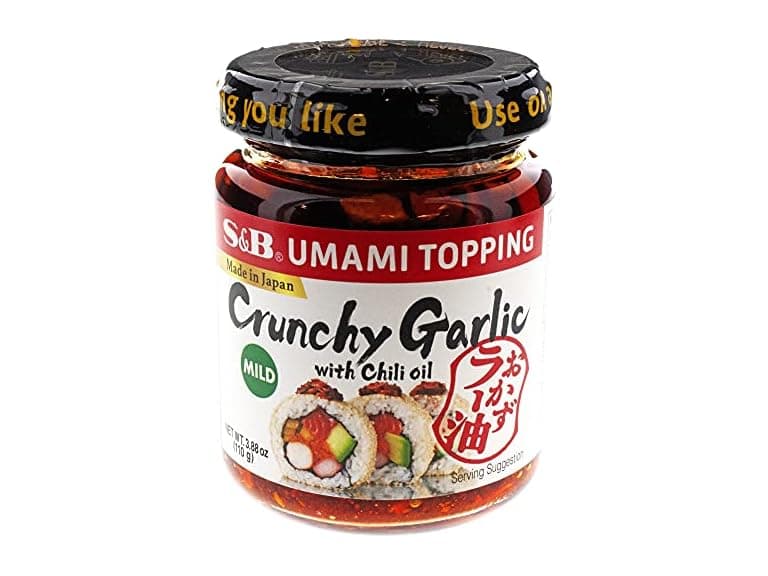 S&B Chili Oil w/ Garlic, 3.88oz - Image 1