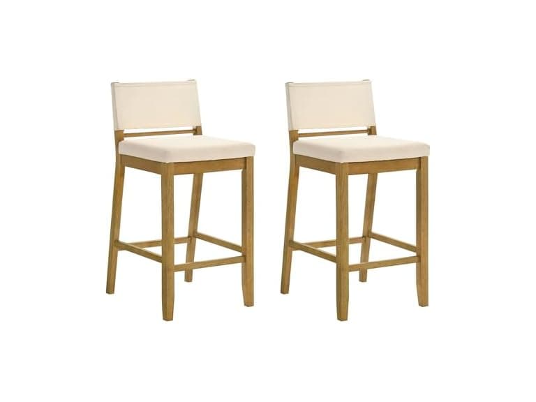 Yaneli Bar Stool 2Pk, Amber/White - Image 1