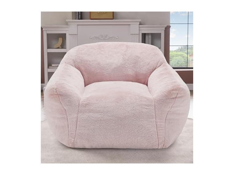 Homguava Pink Giant Bean Bag Chair - Image 1