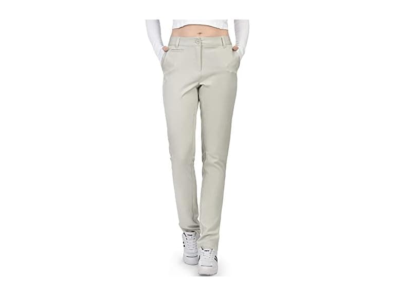 Lesmart Women (8) Golf Stretch Pants Beige - Image 1