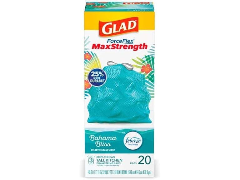 Glad 13gal Trash Bags, Bahama Bliss - Image 1