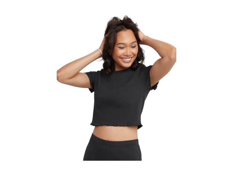 Hanes Women (3X) Originals Rib Cropped Tee - Image 1