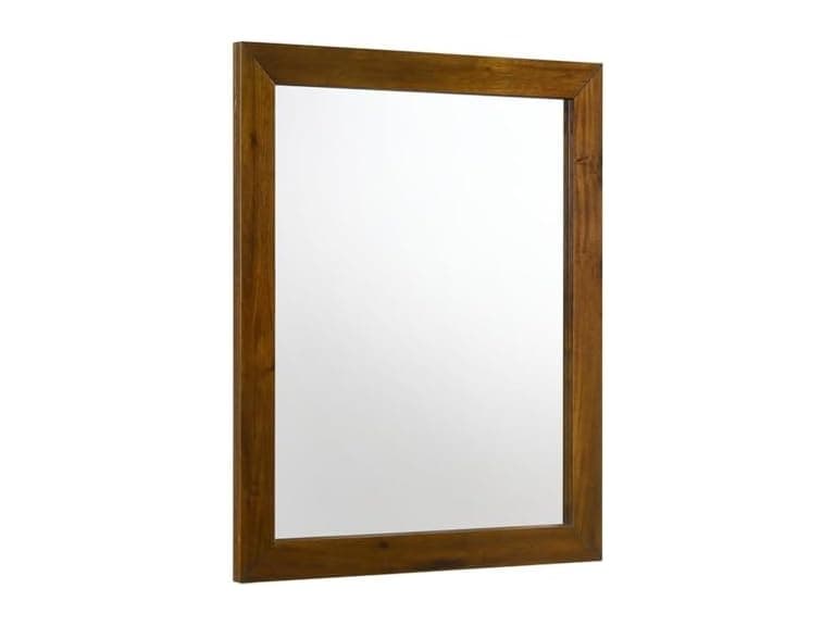 Reed Antique Coffee Wood Frame Mirror - Image 1