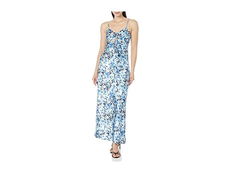 The Drop Shelby Tie-Up Cutout Slip Dress - Image 1